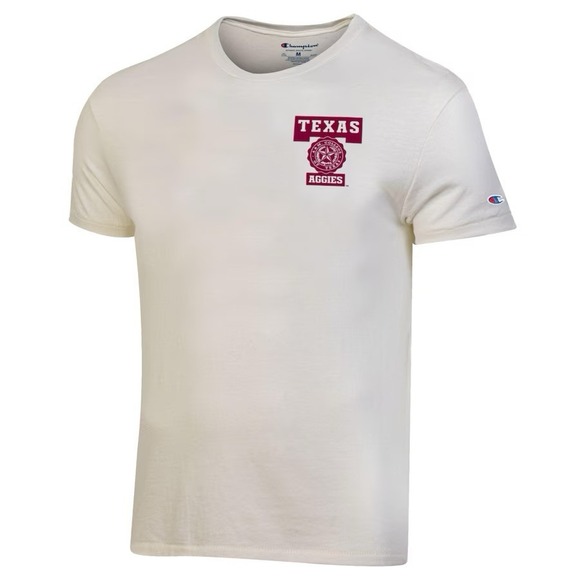 Texas A&M Aggies Mens CHAMPION White Ultimate Triblend Soft T-Shirt - M - Picture 1 of 1